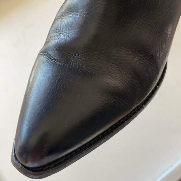 * Buttero Black Leather Western Boots Made in Italy Size 39 - Picture 10 of 13